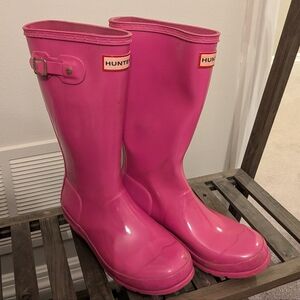 Hunter Glossy Pink Rain Boots